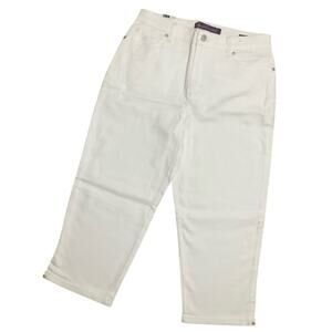 Gloria Vanderbilt Capri Women's Amanda Classic Rise White Size 8 NWT